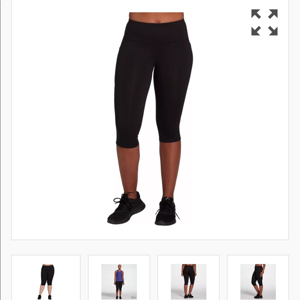 TWO PAIRS size XL DSG Womens Performance Crop Workout Leggings with Pockets